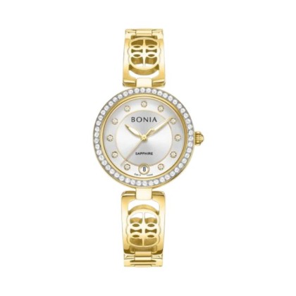 Bonia Elegance 3 Top Rings Set BNB10866-2217S Silver Dial Color Women Watch